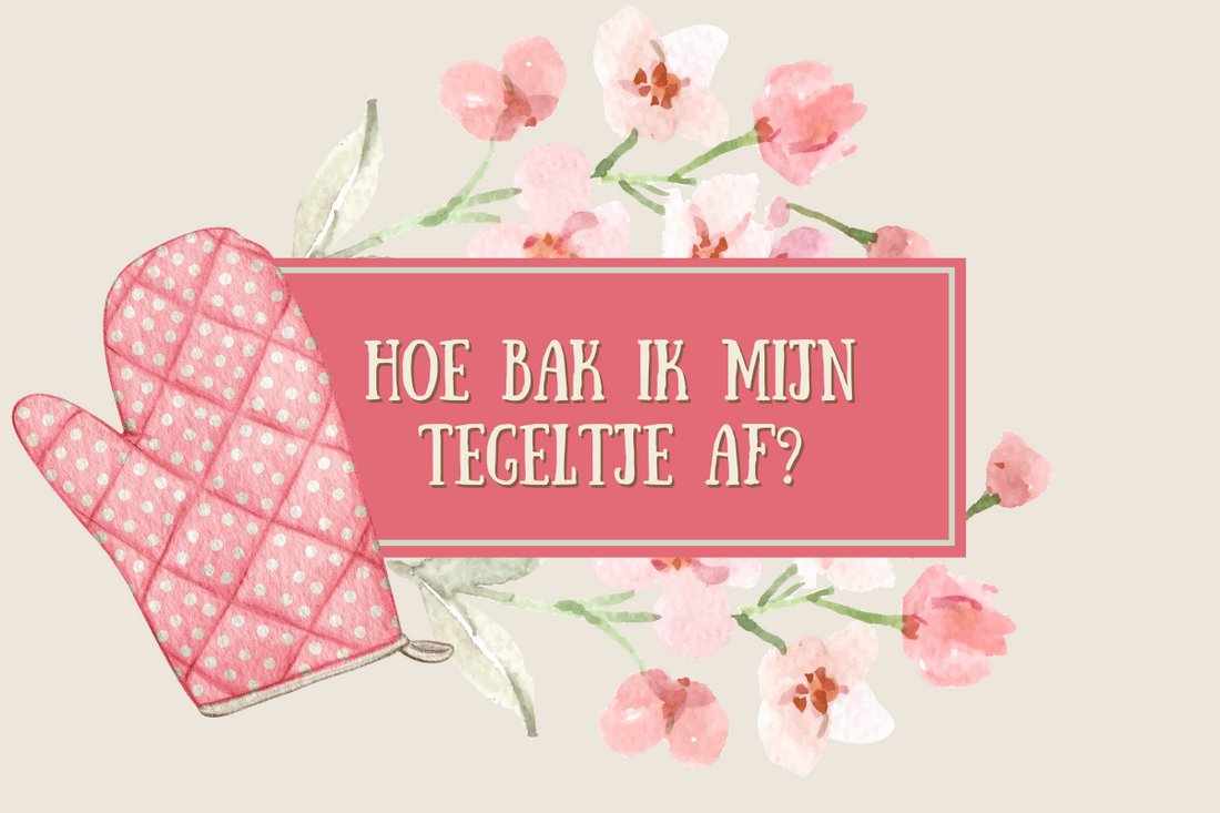 De laatste stap van de workshop tegeltjes beschilderen