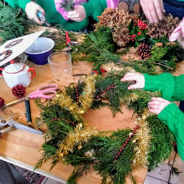 workshop kerstkrans maken